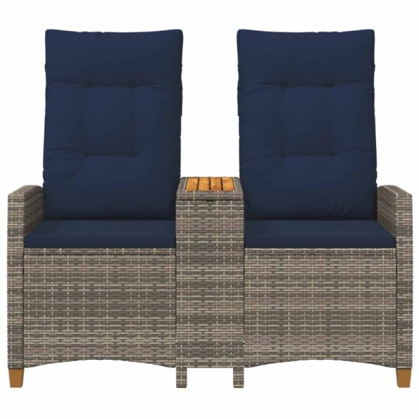 vidaXL Hojdačka s tabletou Šedá a námornícká modrá 126 x 65 x 112 cm – Obrázok 2
