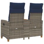 vidaXL Hojdačka s tabletou Šedá a námornícká modrá 126 x 65 x 112 cm – Obrázok 4