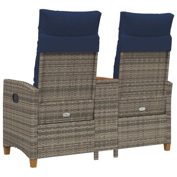 vidaXL Hojdačka s tabletou Šedá a námornícká modrá 126 x 65 x 112 cm – Obrázok 4