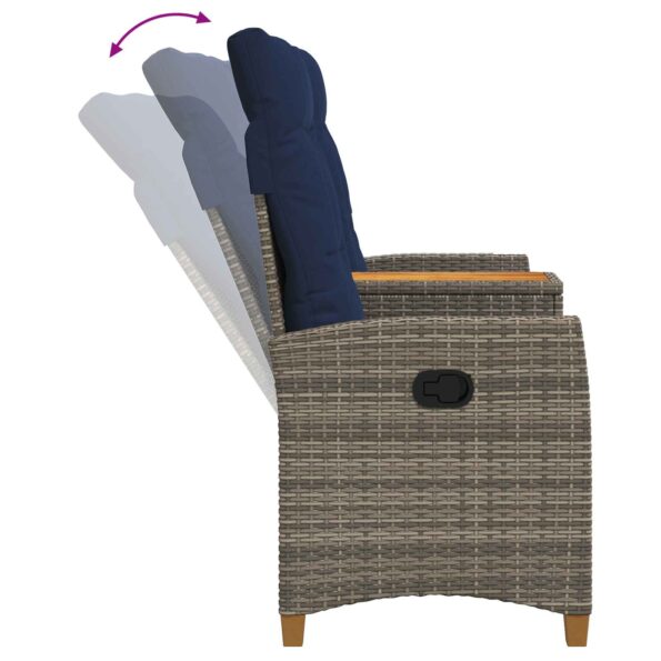 vidaXL Hojdačka s tabletou Šedá a námornícká modrá 126 x 65 x 112 cm – Obrázok 6