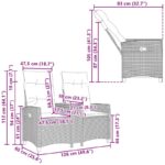 vidaXL Hojdačka s tabletou Šedá a námornícká modrá 126 x 65 x 112 cm – Obrázok 9