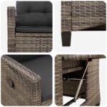 vidaXL Záhradné lehátka 56 x 60 x 112 cm oceľ – Obrázok 8