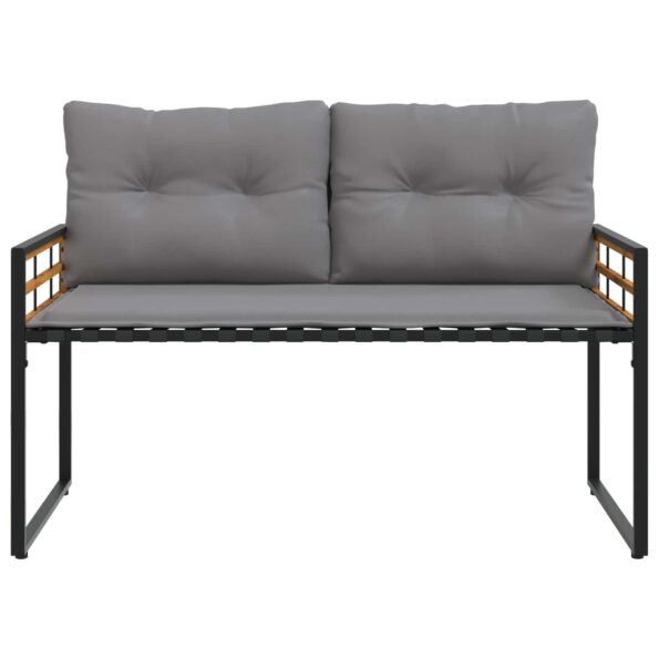 vidaXL Záhradný nábytok s vankúšom 4 pcs Svetlosivá – Obrázok 10