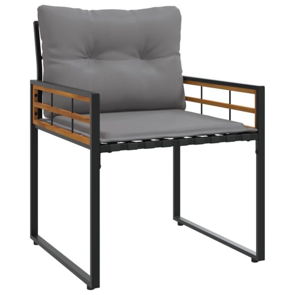 vidaXL Záhradný nábytok s vankúšom 4 pcs Svetlosivá – Obrázok 5