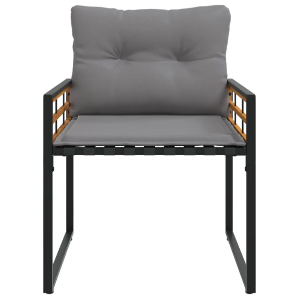 vidaXL Záhradný nábytok s vankúšom 4 pcs Svetlosivá – Obrázok 8