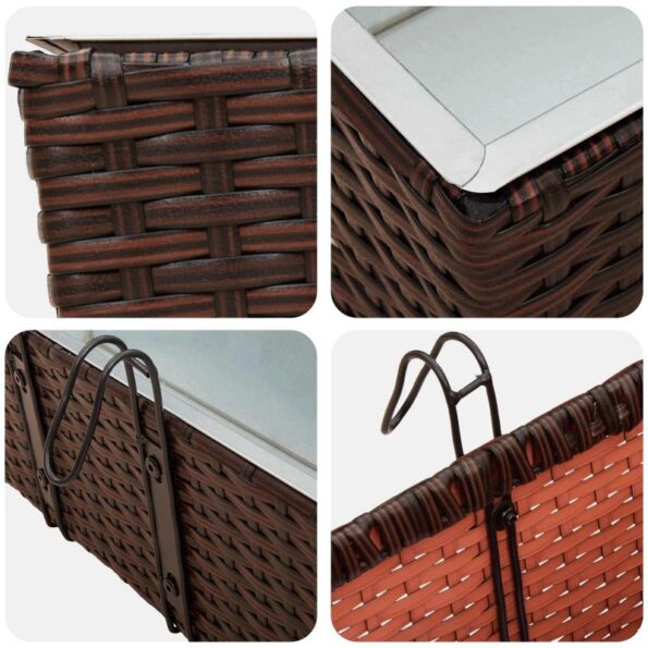 vidaXL Zábradlie Kov – Obrázok 8