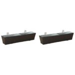 vidaXL Zábradlie Kov – Obrázok 2