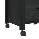 vidaXL Kuchynský vozík Jednofarebný Čierna – Obrázok 8