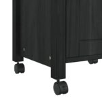 vidaXL Kuchynský vozík Jednofarebný Čierna – Obrázok 8