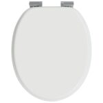 vidaXL WC sedadlo Biela 44 x 38 cm MDF doska – Obrázok 4