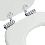 vidaXL WC sedadlo Biela 44 x 38 cm MDF doska – Obrázok 5