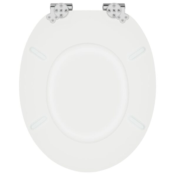 vidaXL WC sedadlo Biela 44 x 38 cm MDF doska – Obrázok 8