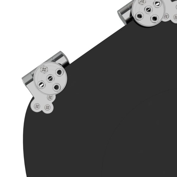 vidaXL WC sedadlo Čierna 44 x 38 cm MDF doska – Obrázok 6