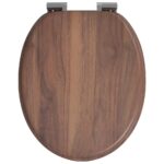 vidaXL Sedenie na toaletu s tichým zatváraním Hnedá 44 x 38 cm – Obrázok 4