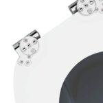 vidaXL Sedenie na toaletu s tichým zatváraním Biely 44 x 38 cm – Obrázok 6