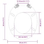 vidaXL Sedenie na toaletu s tichým zatváraním Žltá a biela 44 x 38 cm – Obrázok 10