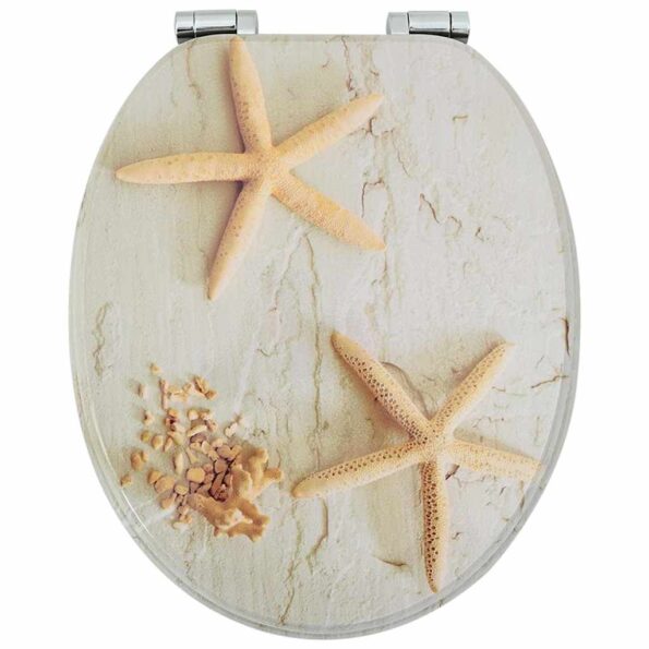vidaXL Sedenie na toaletu s tichým zatváraním Žltá a biela 44 x 38 cm – Obrázok 4