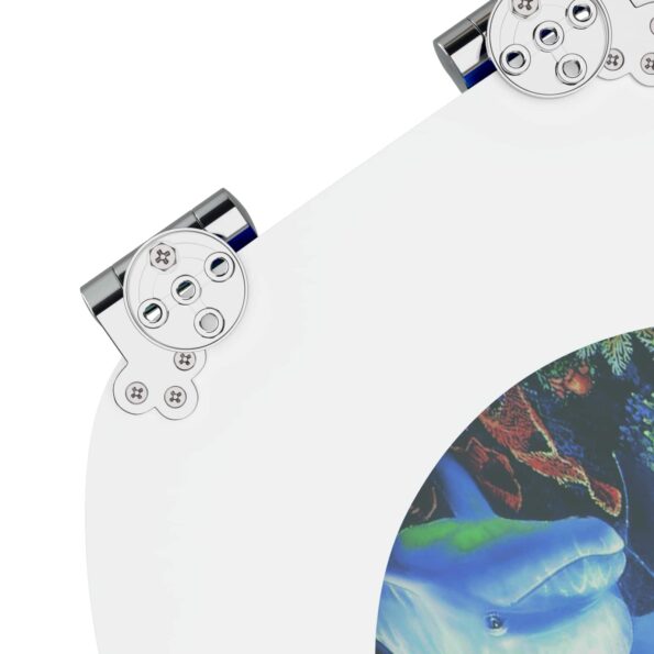 vidaXL WC sedadlo Modrá 44 x 38 cm MDF doska – Obrázok 6