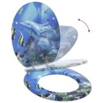 vidaXL WC sedadlo Modrá 44 x 38 cm MDF doska – Obrázok 9