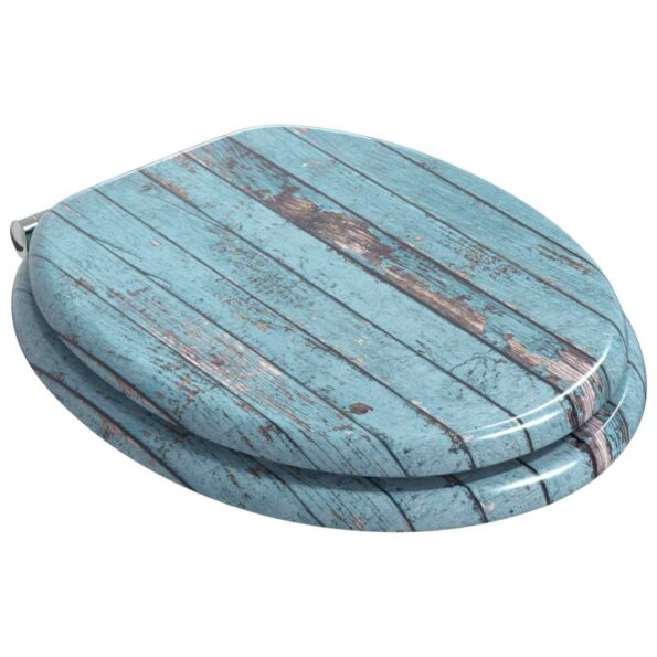 vidaXL WC sedadlo Modrá 43,8 x 37,8 cm MDF doska – Obrázok 2