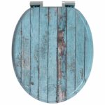 vidaXL WC sedadlo Modrá 43,8 x 37,8 cm MDF doska – Obrázok 4