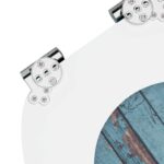 vidaXL WC sedadlo Modrá 43,8 x 37,8 cm MDF doska – Obrázok 6