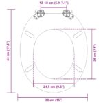 vidaXL Sedenie na toaletu s tichým zatváraním Oranžová 44 x 38 cm – Obrázok 10