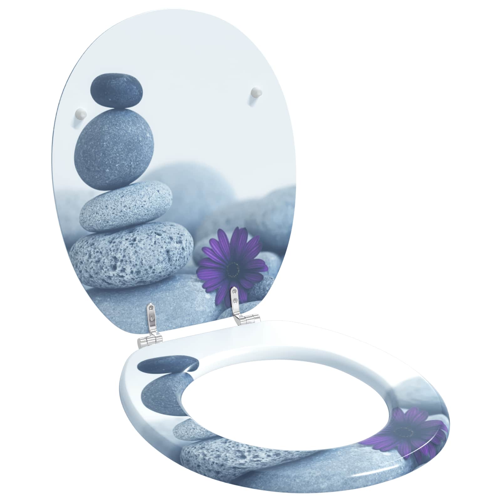 42027203_1.jpg vidaXL WC sedadlo Sivá 44 x 38 cm MDF doska – Obrázok 1