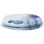 vidaXL WC sedadlo Sivá 44 x 38 cm MDF doska – Obrázok 3