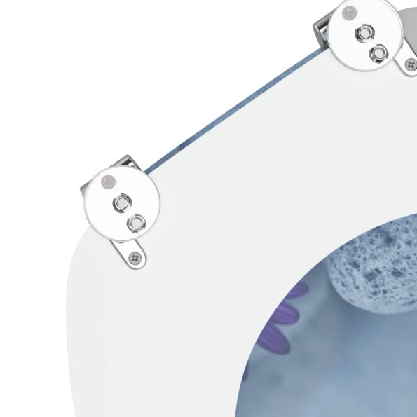 vidaXL WC sedadlo Sivá 44 x 38 cm MDF doska – Obrázok 6