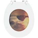 vidaXL Sedenie na toaletu s tichým zatváraním Oranžová 44 x 38 cm – Obrázok 8