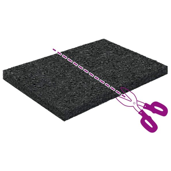 vidaXL Gumová podložka Čierna Guma – Obrázok 8