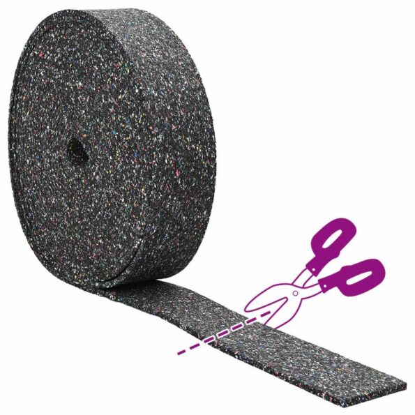 vidaXL Gumená valec Čierna Guma – Obrázok 8