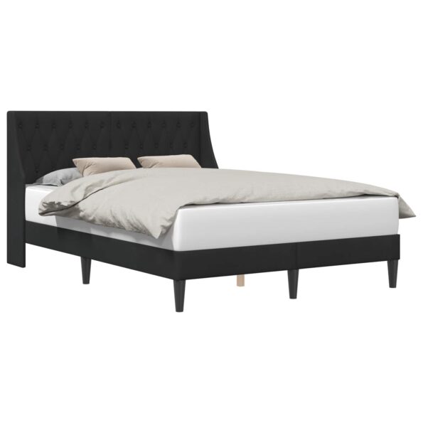 vidaXL Rám postele s čelnou doskou Čierny 140 x 200 cm Zamat – Obrázok 2