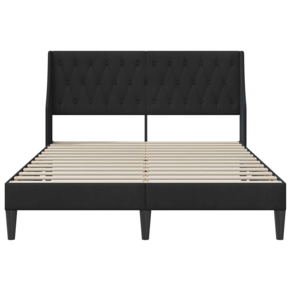 vidaXL Rám postele s čelnou doskou Čierny 140 x 200 cm Zamat – Obrázok 4
