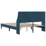 vidaXL Rám postele s čelnou doskou Modrá 140 x 200 cm Zamat – Obrázok 6