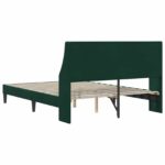 vidaXL Rám postele s čelnou doskou Tmavozelená 160 x 200 cm Zamat – Obrázok 6
