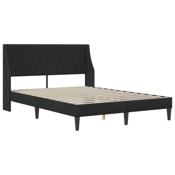 vidaXL Rám postele s čelnou doskou Čierny 160 x 200 cm Zamat – Obrázok 3