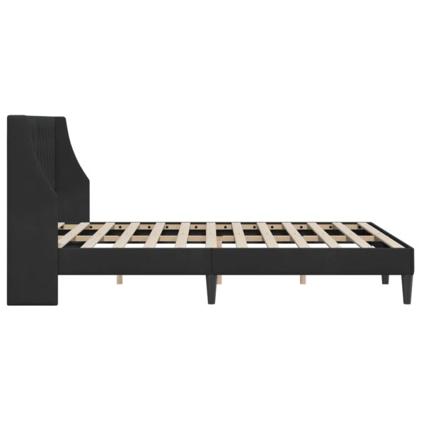 vidaXL Rám postele s čelnou doskou Čierny 160 x 200 cm Zamat – Obrázok 5