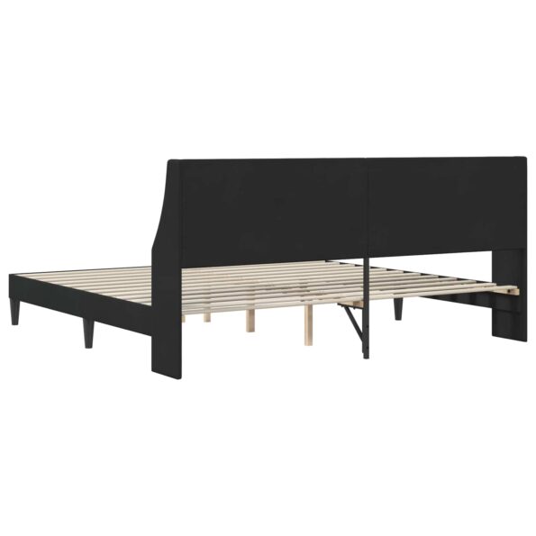 vidaXL Rám postele s čelnou doskou Čierny 180 x 200 cm Zamat – Obrázok 6