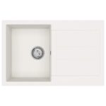 vidaXL Drez Biela 780 x 500 mm 80% Kvárc a 20% Živica – Obrázok 6