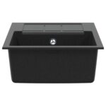 vidaXL Drez Čierna 620 x 500 mm 80% Kvárc a 20% Živica – Obrázok 4