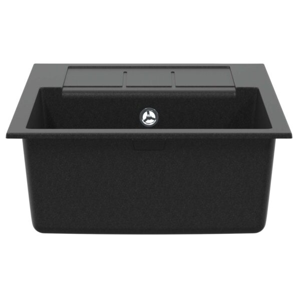 vidaXL Drez Čierna 620 x 500 mm 80% Kvárc a 20% Živica – Obrázok 4