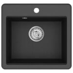 vidaXL Drez Čierna 470 x 440 mm Granite – Obrázok 6