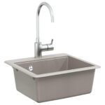 vidaXL Drez Sivá 470 x 440 mm Granite – Obrázok 2
