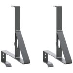 vidaXL Podpora strážcu snehu 2 pcs Antracit 29,5 x 3 x 34,5 cm Oceľ – Obrázok 2