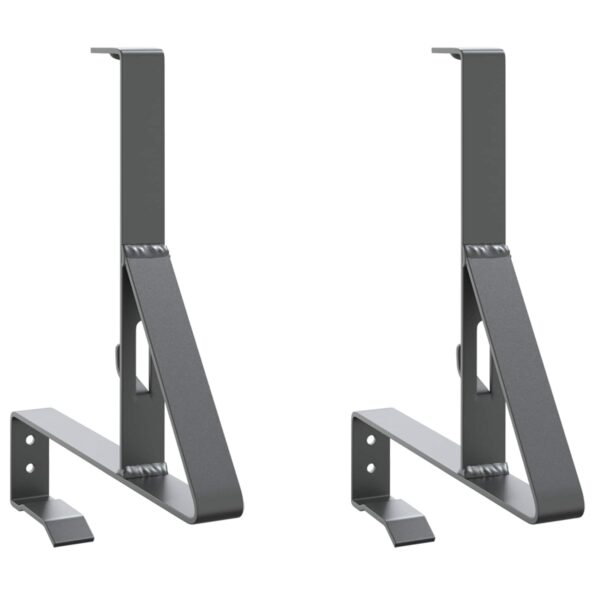 vidaXL Podpora strážcu snehu 2 pcs Antracit 29,5 x 3 x 34,5 cm Oceľ – Obrázok 2