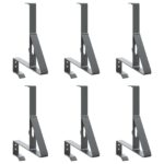 vidaXL Podpora strážcu snehu 6 pcs Antracit 29,5 x 3 x 34,5 cm Oceľ – Obrázok 2
