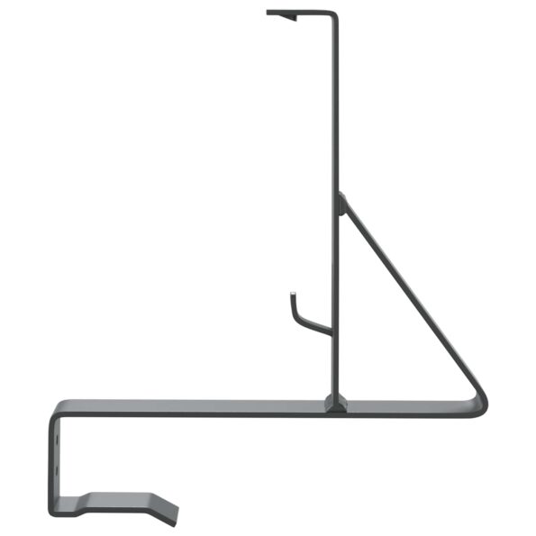 vidaXL Podpora strážcu snehu 6 pcs Antracit 29,5 x 3 x 34,5 cm Oceľ – Obrázok 6