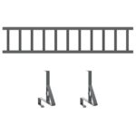 vidaXL Strážca snehu na streche Antracit 100 x 29,5 x 34,5 cm Oceľ – Obrázok 5